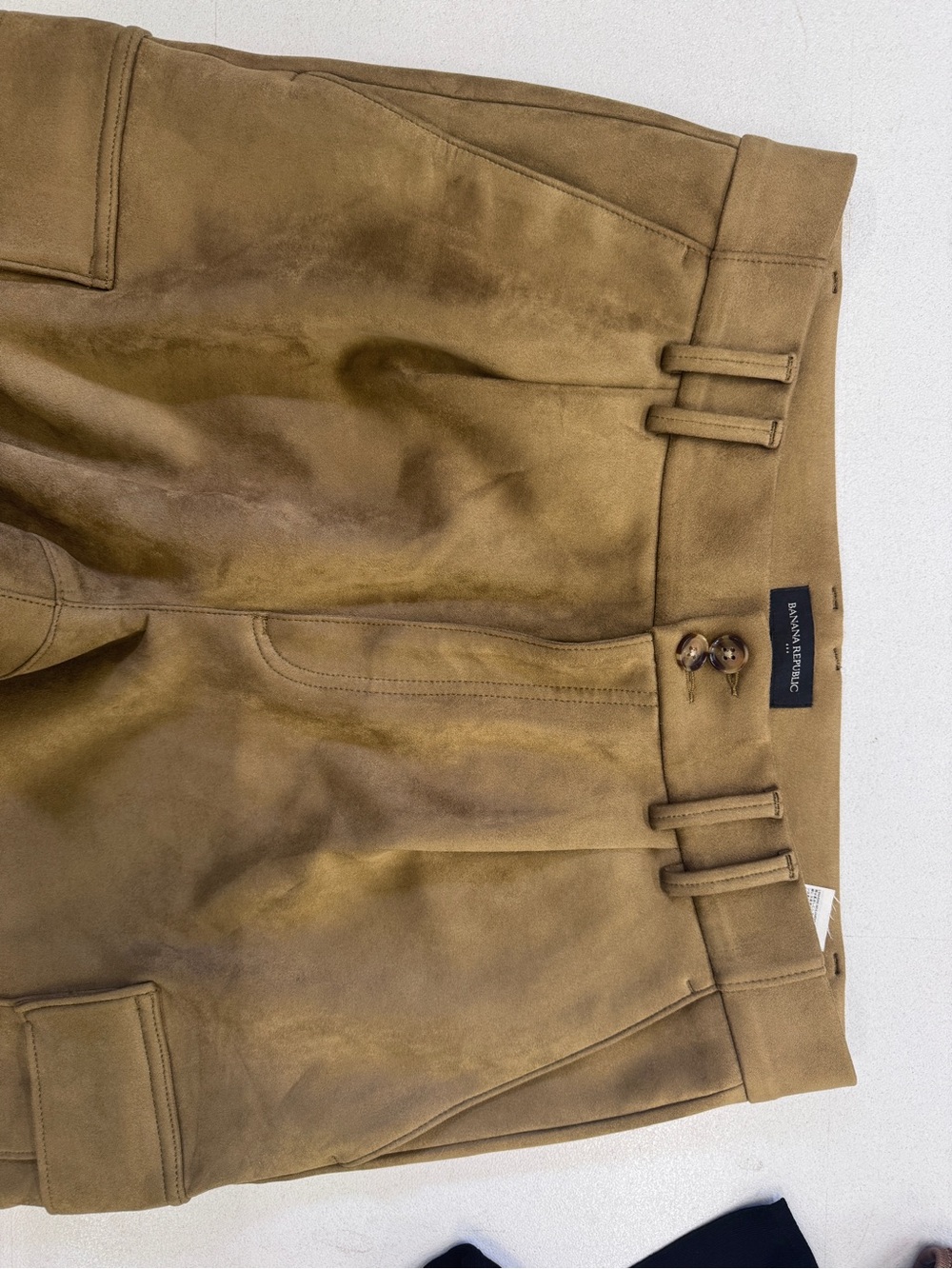 Banana Republic Vegan Suede Cargo Pants - Whiskey, Women’s 14 - Picture 7 of 8